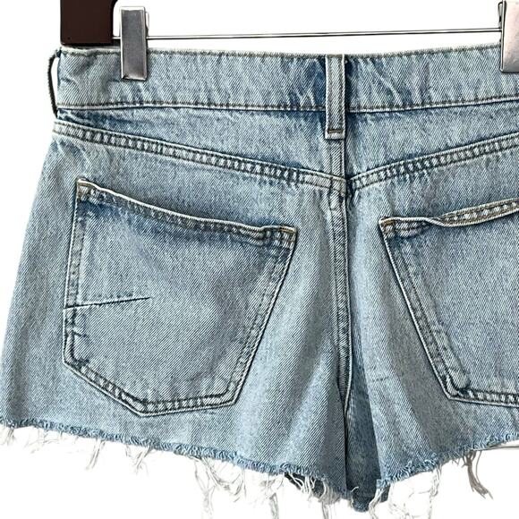 Pilcro Anthropologie Devon Denim Shorts 25 Button Fly Distressed Light Wash - Picture 6 of 12